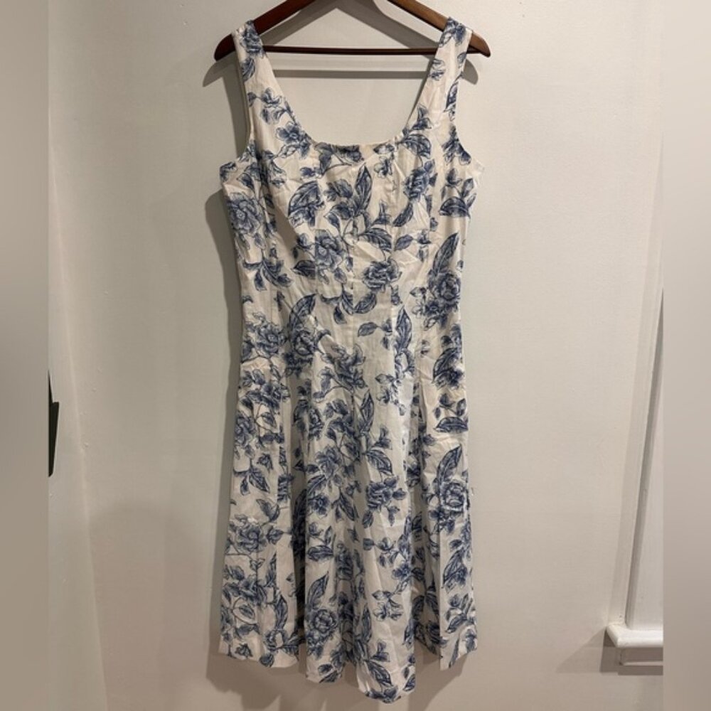 JOIE Floral Blue and White Dress
